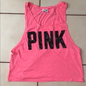 Pink crop top, size XS